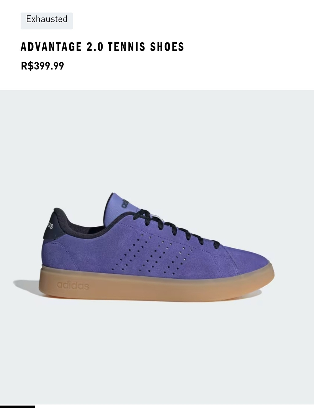 adidas Men's Sneakers in Purple with Gum Sole